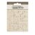 Stamperia Golden Harmony Chipboard 14x14 cm Writings Decorative Chips (1 ív)