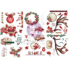   Prima Marketing From the North Pole Transzfer matrica 6"X12" Rub On Transfers (1 csomag)