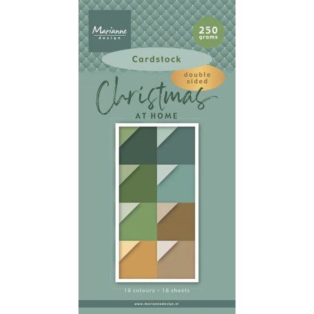 Marianne Design Chistmas at home - cardstock Papírkészlet  Cardstock (16 ív)