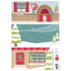   Marianne Design Christmas Bakery Backgrounds by Marleen KivágóívA4 Cutting Sheet (1 ív)