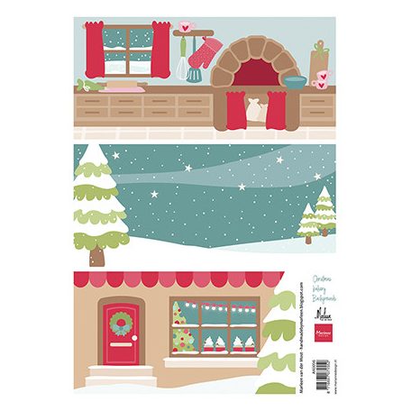 Marianne Design Christmas Bakery Backgrounds by Marleen KivágóívA4 Cutting Sheet (1 ív)