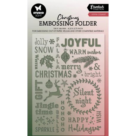 Studio Light Joyful collage Domborító mappa Embossing Folder (1 db)