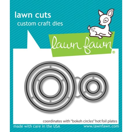 Lawn Fawn Bokeh Circles Hot Foil Plates Coordinating Vágósablon LF3533 Lawn Cuts (1 csomag)