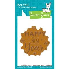   Lawn Fawn Foiled Sentiments: Happy New Year Klisé LF3534 Hot Foil Plate (1 db)