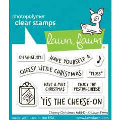   Lawn Fawn Cheesy Christmas Add-On Szilikonbélyegző LF3502 Clear Stamps (1 csomag)