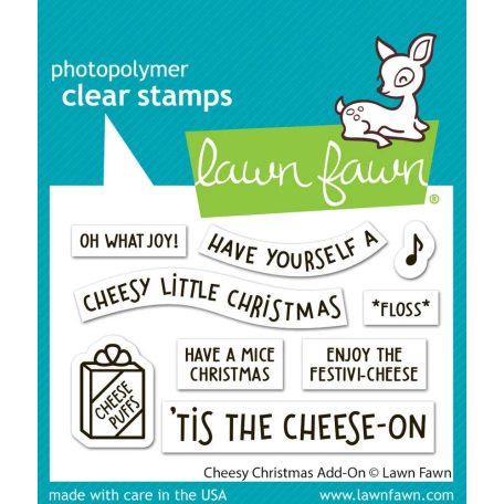 Lawn Fawn Cheesy Christmas Add-On Szilikonbélyegző LF3502 Clear Stamps (1 csomag)