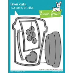   Lawn Fawn Coffee Cup Gift Card Holder Vágósablon LF3514 Lawn Cuts (1 csomag)