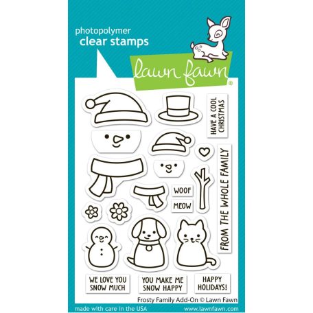 Lawn Fawn Frosty Family Add-On Szilikonbélyegző LF3506 Clear Stamps (1 csomag)