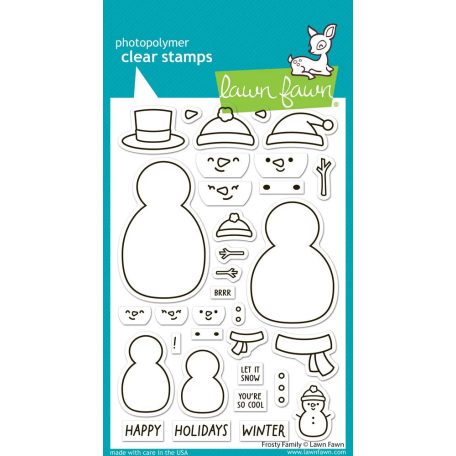 Lawn Fawn Frosty Family Szilikonbélyegző LF3504 Clear Stamps (1 csomag)