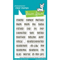   Lawn Fawn Henry's Build-A-Sentiment: Family Szilikonbélyegző LF3509 Clear Stamps (1 csomag)