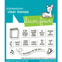   Lawn Fawn Little Woodland Library Add-On Szilikonbélyegző LF3488 Clear Stamps (1 csomag)