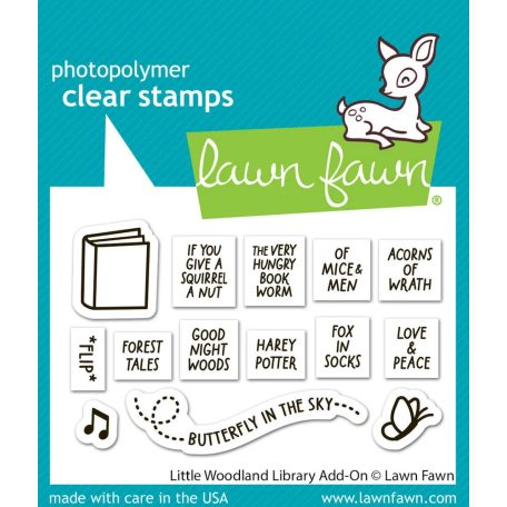 Lawn Fawn Little Woodland Library Add-On Szilikonbélyegző LF3488 Clear Stamps (1 csomag)