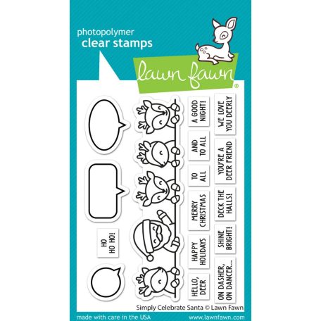 Lawn Fawn Simply Celebrate Santa Szilikonbélyegző LF3236 Clear Stamps (1 csomag)