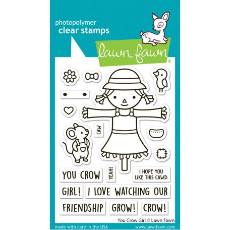 Lawn Fawn You Crow Girl Szilikonbélyegző LF3490 Clear Stamps (1 csomag)