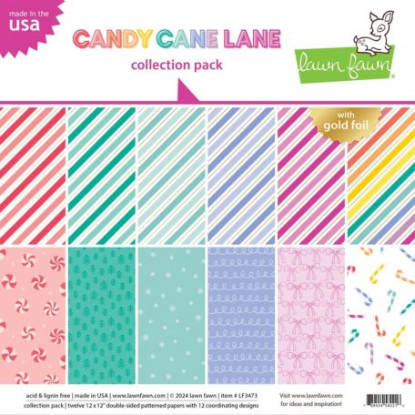 Lawn Fawn Candy Cane Lane Papírkészlet 12" (30 cm) Lawn Fawn collection pack (1 csomag)