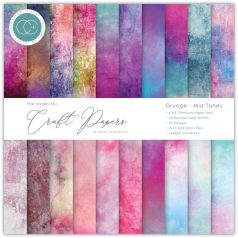   Craft Consortium Grunge - Mid Tones Scrapbook papírkészlet Essential Craft Papers 6" (15 cm) 40 lap