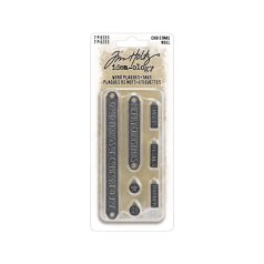   Tim Holtz Fém díszítőelem Word Plaques + Tags Idea-ology Tim Holtz Christmas (1 csomag)