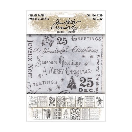 Tim Holtz Díszítőelem Collage Paper Idea-ology Tim Holtz Christmas (1 csomag)