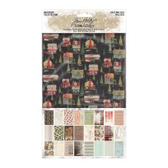   Tim Holtz Papírkészlet Backdrops Idea-ology Tim Holtz Christmas (1 csomag)