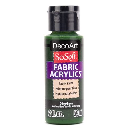 DecoArt Textilfesték 59 ml Olive Green SoSoft Fabric Acrylics (1 db)