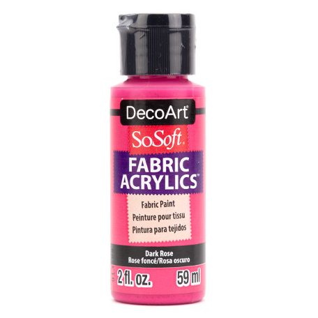 DecoArt Textilfesték 59 ml Dark Rose SoSoft Fabric Acrylics (1 db)