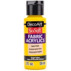   DecoArt Textilfesték 59 ml Bright Yellow SoSoft Fabric Acrylics (1 db)