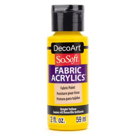 DecoArt Textilfesték 59 ml Bright Yellow SoSoft Fabric Acrylics (1 db)