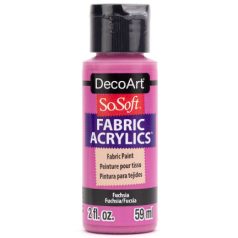   DecoArt Textilfesték 59 ml Fuchsia SoSoft Fabric Acrylics (1 db)