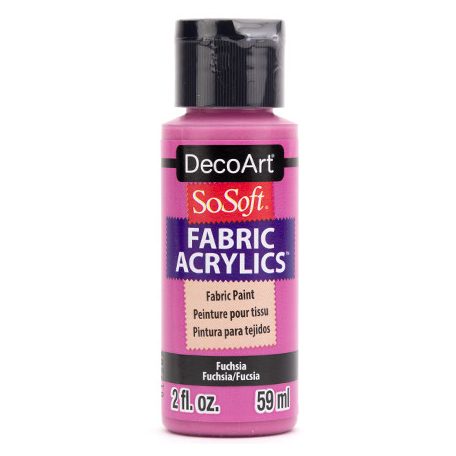 DecoArt Textilfesték 59 ml Fuchsia SoSoft Fabric Acrylics (1 db)