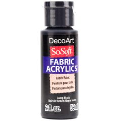   DecoArt Textilfesték 59 ml Lamp Black SoSoft Fabric Acrylics (1 db)