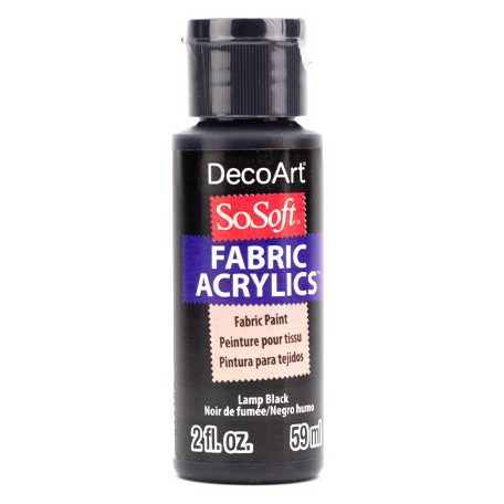 DecoArt Textilfesték 59 ml Lamp Black SoSoft Fabric Acrylics (1 db)