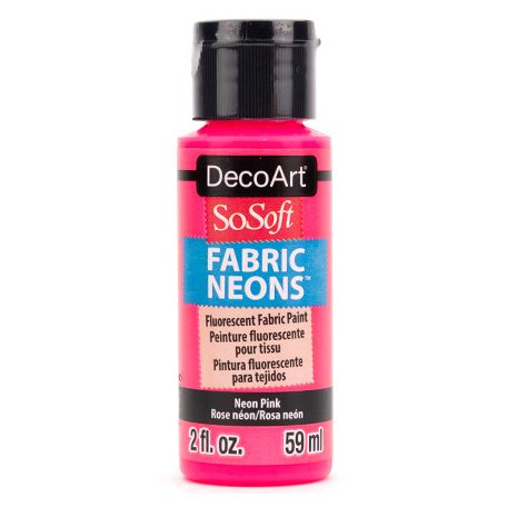 DecoArt Neon Textilfesték 59 ml Pink SoSoft Fabric Neon (1 db)