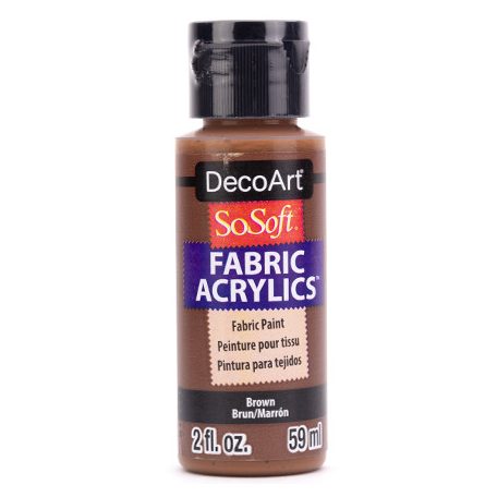 DecoArt Textilfesték 59 ml Brown SoSoft Fabric Acrylics (1 db)