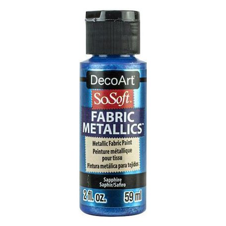 DecoArt Metál Textilfesték 59 ml Sapphire SoSoft Fabric Metallics (1 db)