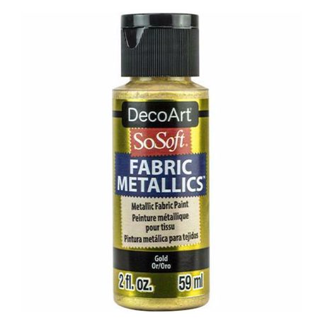 DecoArt Metál Textilfesték 59 ml Gold SoSoft Fabric Metallics (1 db)