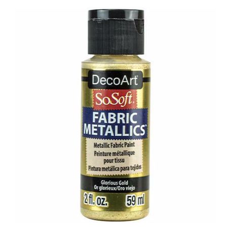 DecoArt Metál Textilfesték 59 ml Glorious Gold SoSoft Fabric Metallics (1 db)