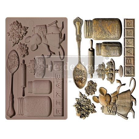 Limited Edition Redesign with Prima The Home Baker Öntőforma 5″X8″ Baker’s Delight Décor Mould (1 db)