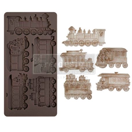 Limited Edition Redesign with Prima The Jolly Express Öntőforma 5″X10″ Décor Mould (1 db)