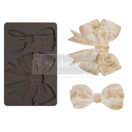 Limited Edition Redesign with Prima Kacha – Vintage Opulence Bow Öntőforma 5″X8″ Décor Mould (1 db)