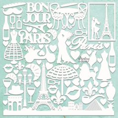   Mintay Papers Chipboard 12" (30 cm) - Decor - Paris - Chippies (1 ív)