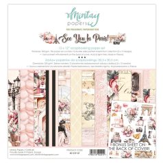   Mintay Papers See You in Paris Scrapbook papírkészlet  Collection Set 12" (30 cm) 12 lap