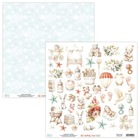 Mintay Papers Lullaby Lane Scrapbook papír Kivágóív Elements 12" (30 cm) 1 lap