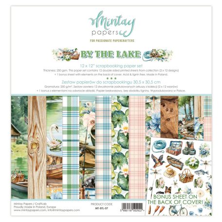 Mintay Papers By The Lake Scrapbook papírkészlet  Collection Set 12" (30 cm) 12 lap