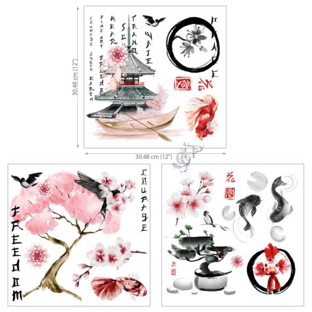 Hokus Pokus Sakura Transzfer fólia 12" (30cm) Petite Decor Transfers (3 ív)