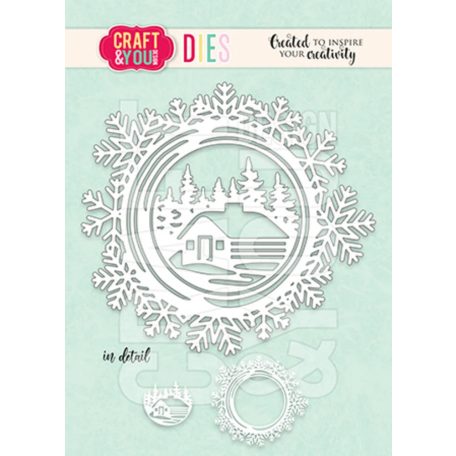 Craft & You Vágósablon Snowflakes Frame Cutting Dies (1 csomag)