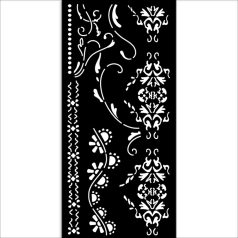   Stamperia Old Lace Vastag stencil 12x25cm Borders Thick Stencil  (1 db)