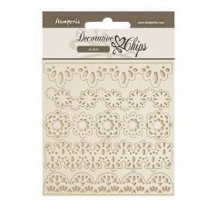   Stamperia Old Lace Chipboard 14x14 cm Lace Borders Decorative Chips (1 ív)