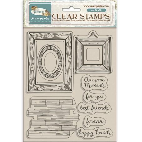 Stamperia Alterego Szilikonbélyegző A5 Frames Clear Stamps (1 csomag)