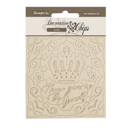 Stamperia Alterego Chipboard 14x14 cm Frames and Crown Decorative Chips (1 ív)