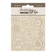   Stamperia Alterego Chipboard 14x14 cm Gears and Compass Decorative Chips (1 ív)